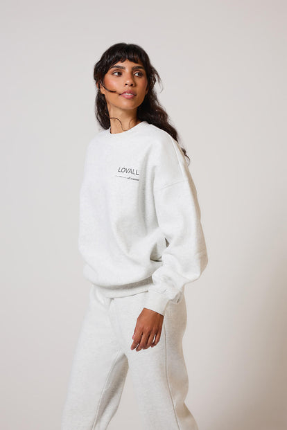 ALL SZN Übergröße Bio-Sweatshirt Curvy Style 3 - Light Grey Marl