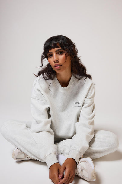 ALL SZN Übergröße Bio-Sweatshirt Style 3 - Light Grey Marl