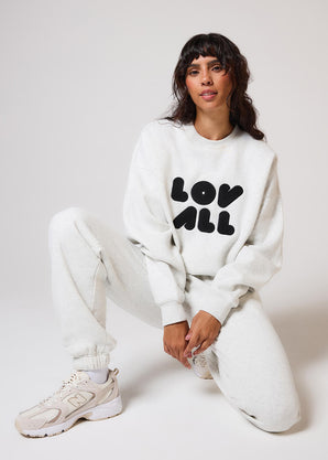 ALL SZN Übergröße Bio-Sweatshirt Style 1 - Light Grey Marl
