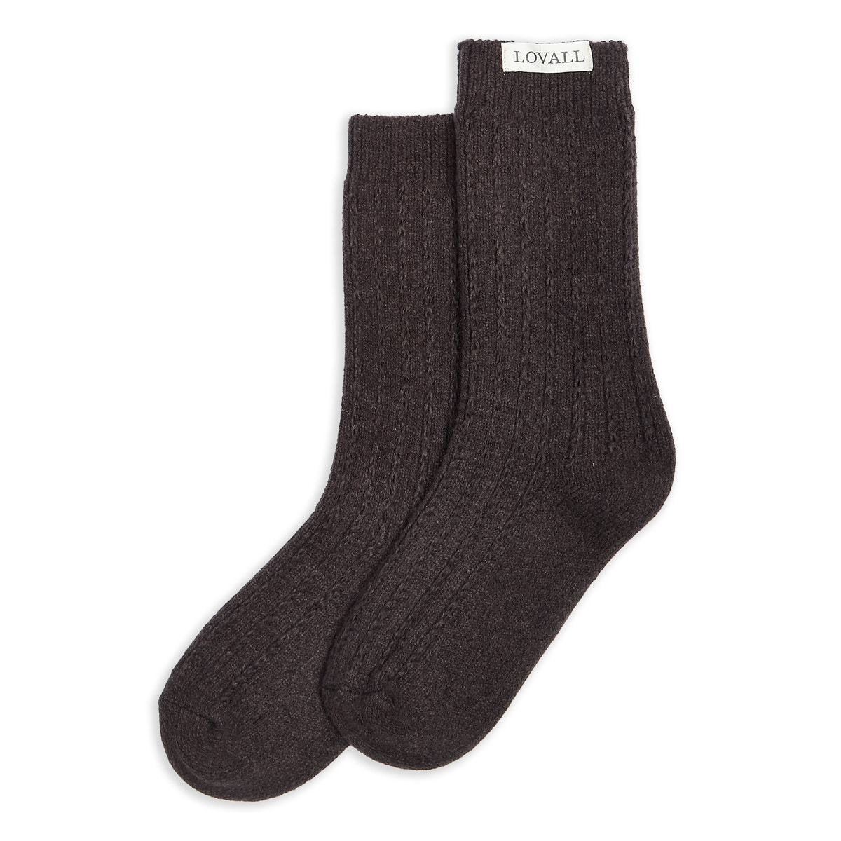 Gestrickte Socken - Schwarzer Kaffee