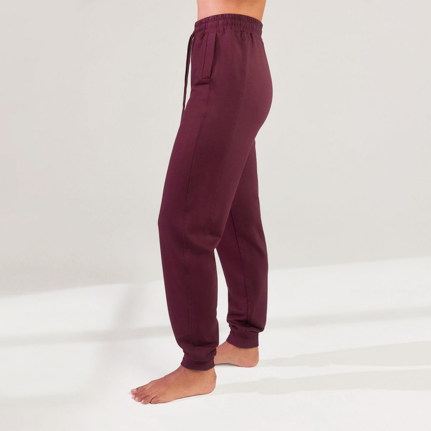 Luxe Lounge Jogger – Dark Cherry