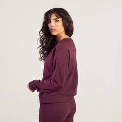 Luxe Lounge Sweatshirt – Dark Cherry