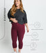 Everyday Cropped Umstandsleggings - Burgundy