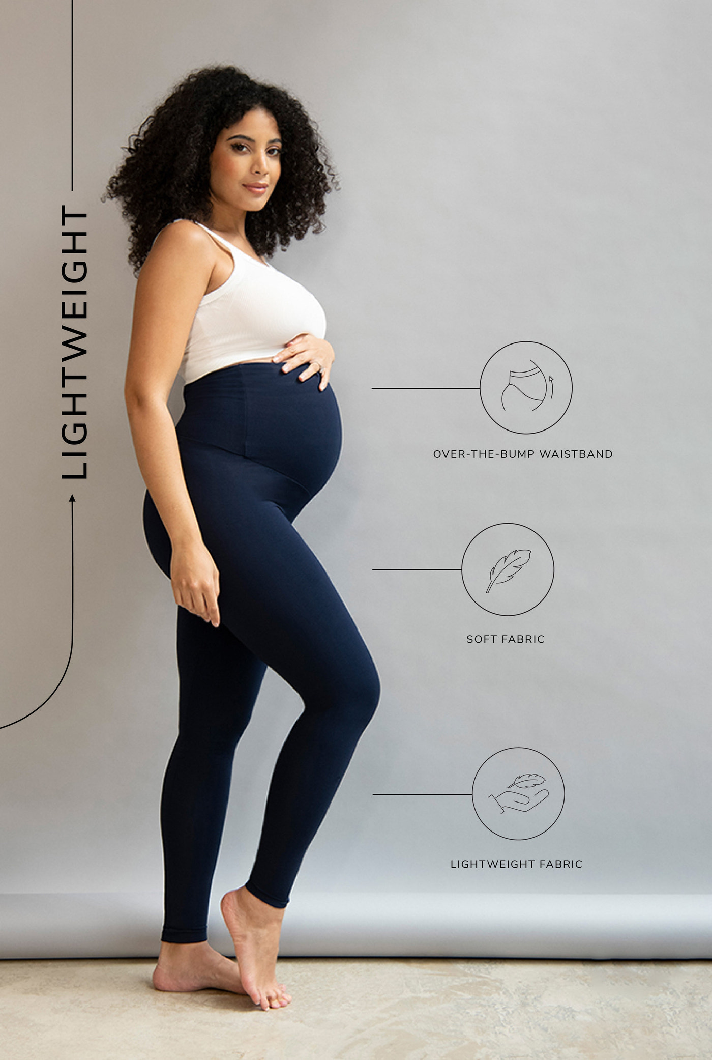 Alltägliche Leichte Umstandsleggings - Navy
