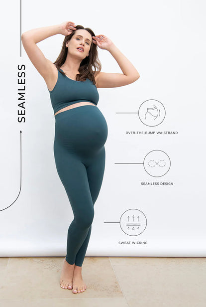 Ultimate Seamless Umstandsleggings - Teal Blue