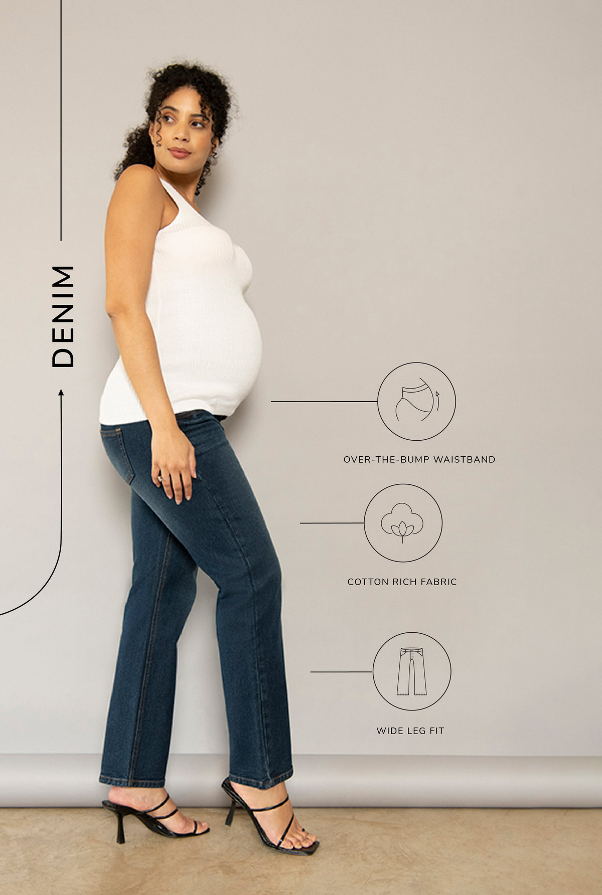 Schwangerschaftsjeans (Gerade) - Dunkelblau