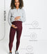 Everyday Umstandsleggings Winter High Waisted Leggings - Burgundy