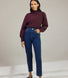 Slim-Fit Mom Jeans - Dark Blue
