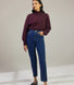 Slim-Fit Mom Jeans - Dark Blue