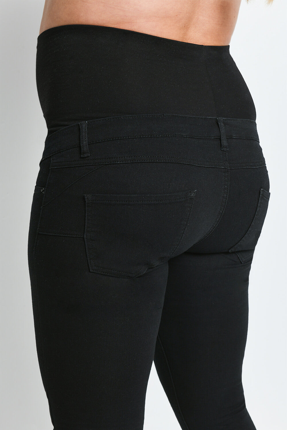 Cropped Umstandsjeggings - Schwarze