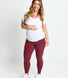 Everyday Umstandsleggings - Burgundy Animal Print