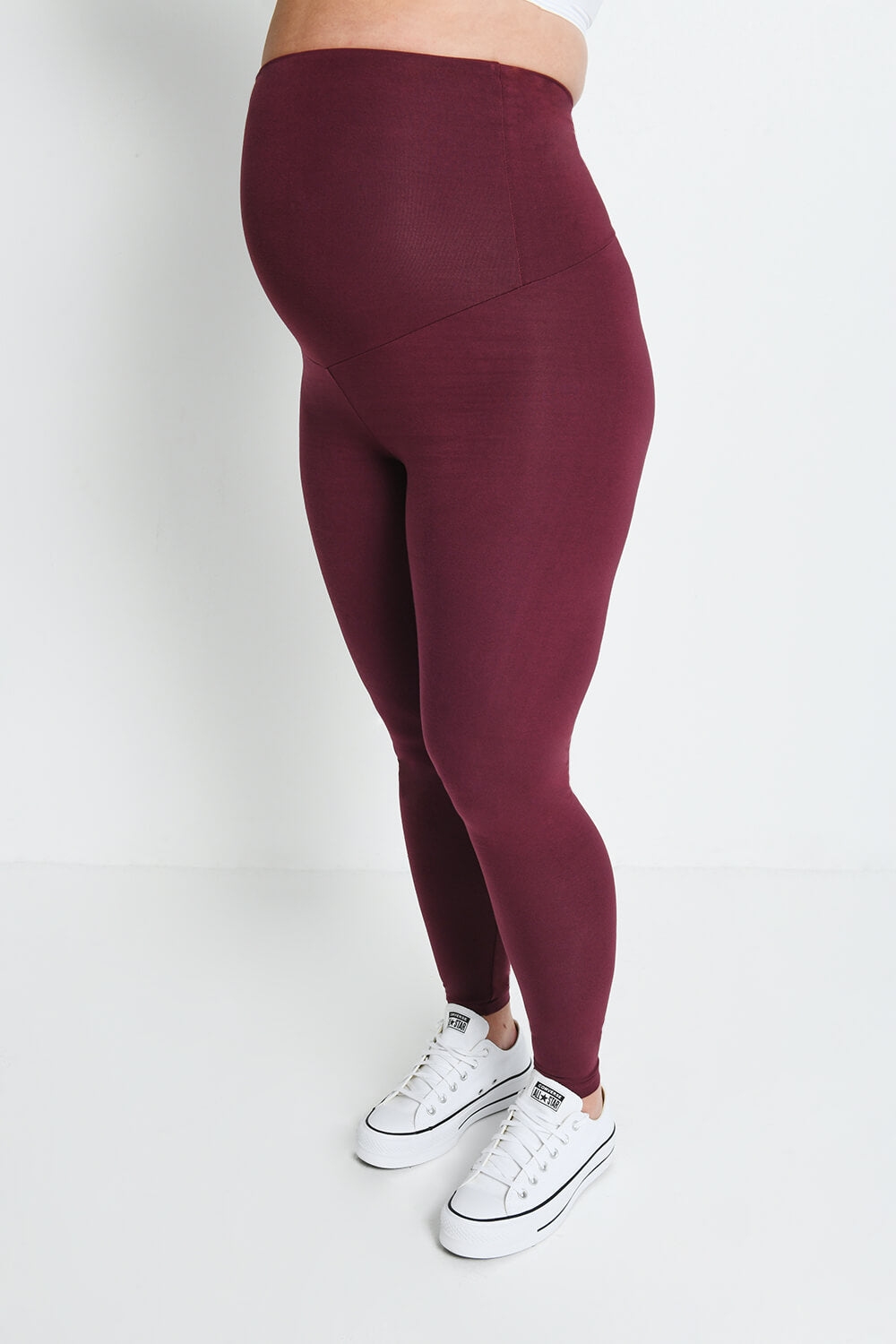 Alltägliche Leichte Umstandsleggings - Bordeaux