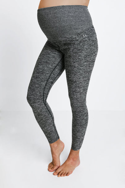 Ultimate Soft-Touch Umstandsleggings - Dunkelgraue Marl
