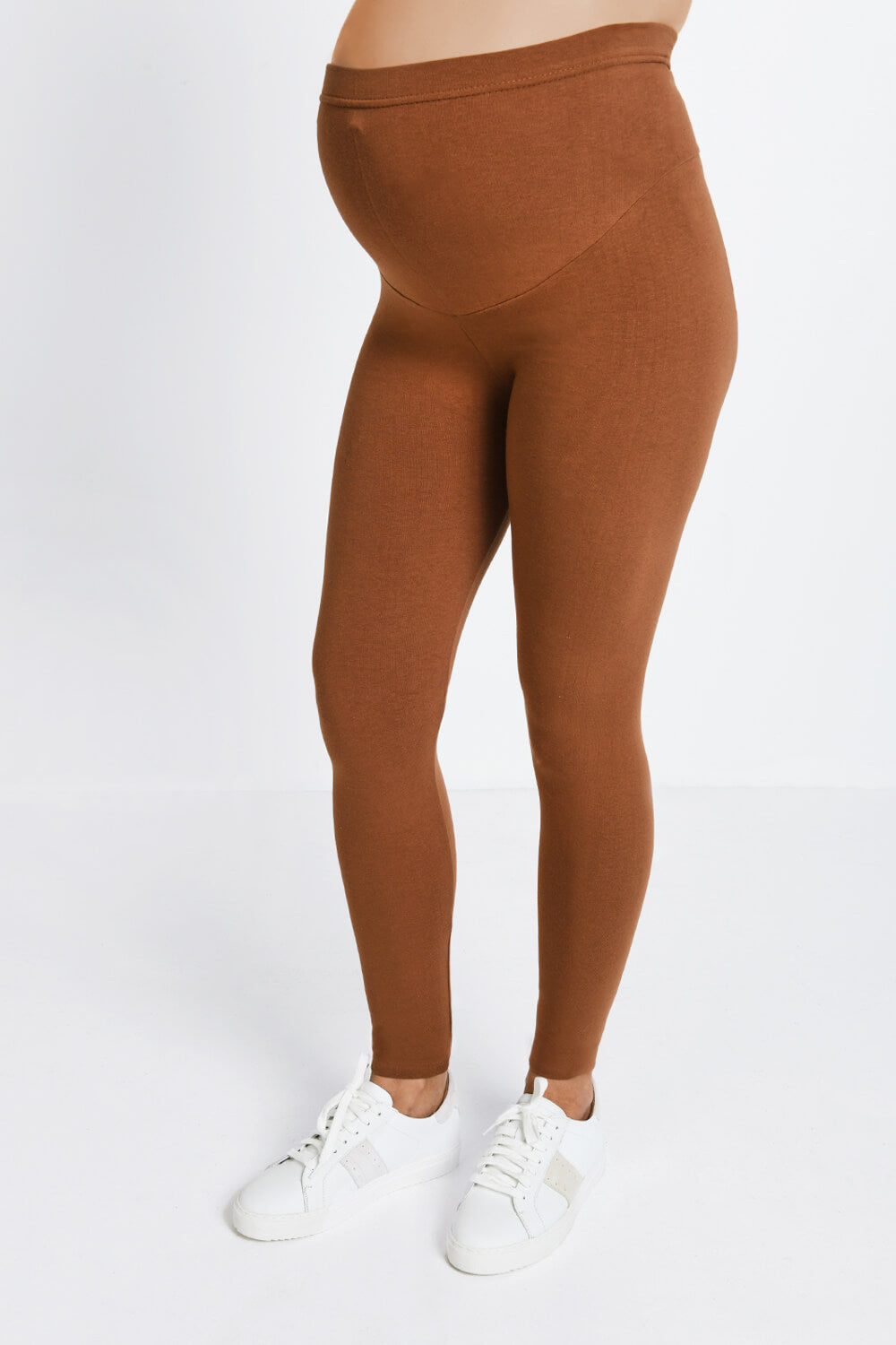 Alltägliche Umstandsleggings - Mocha-Braune