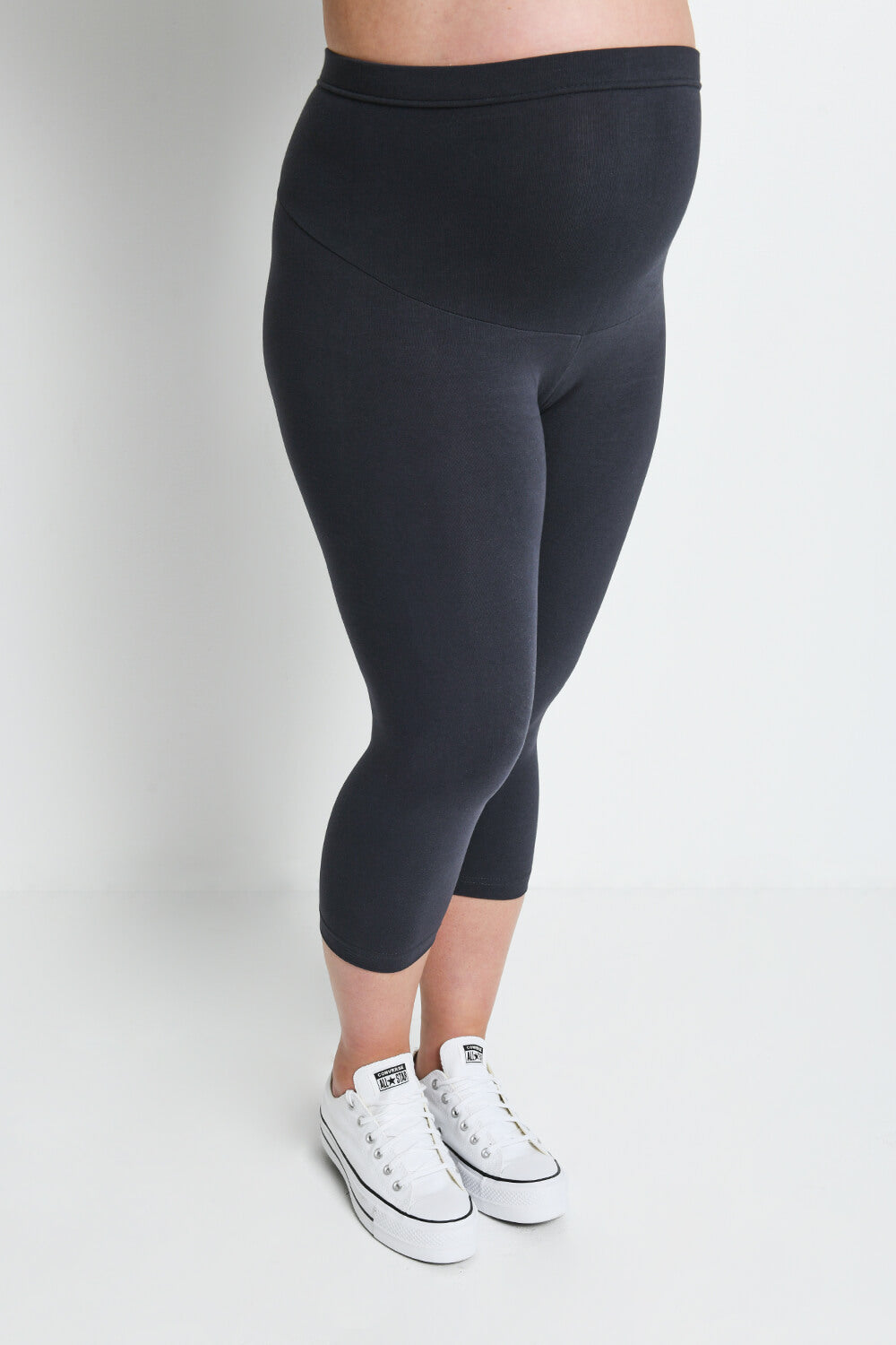 Alltägliche Cropped Umstandsleggings - Odyssey-Graue