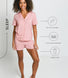 100% Baumwoll-Pyjama Set Mit Knöpfen - Pink Dot