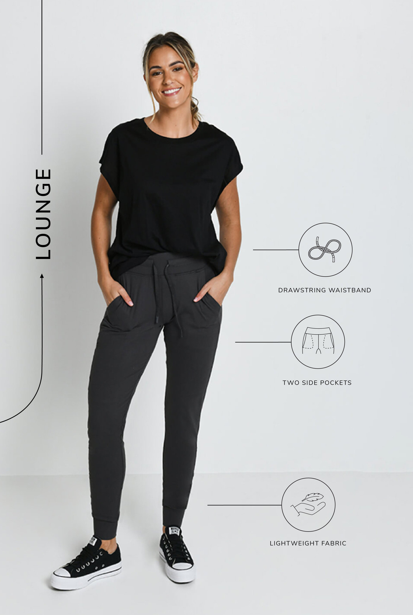 Recharge High-Waisted Jogginghose - Odyssey-Grau