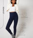 Gerippte Leggings - Navy