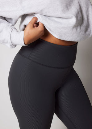 Gerippte Leggings Curvy - Shadow Grey