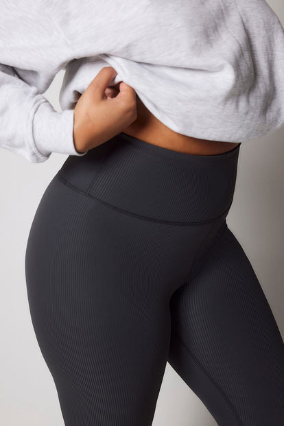 Gerippte Leggings Curvy - Shadow Grey