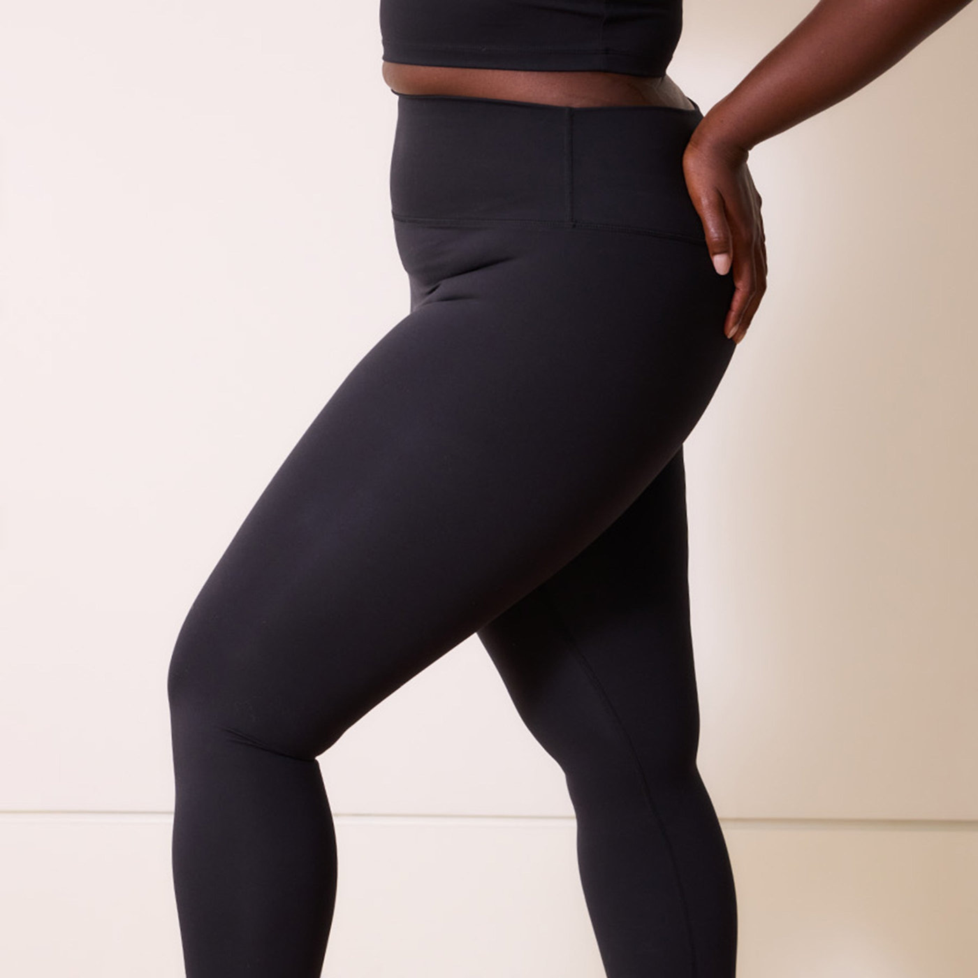 24/7 Revitalise High Waisted Leggings Curvy - Midnight Black