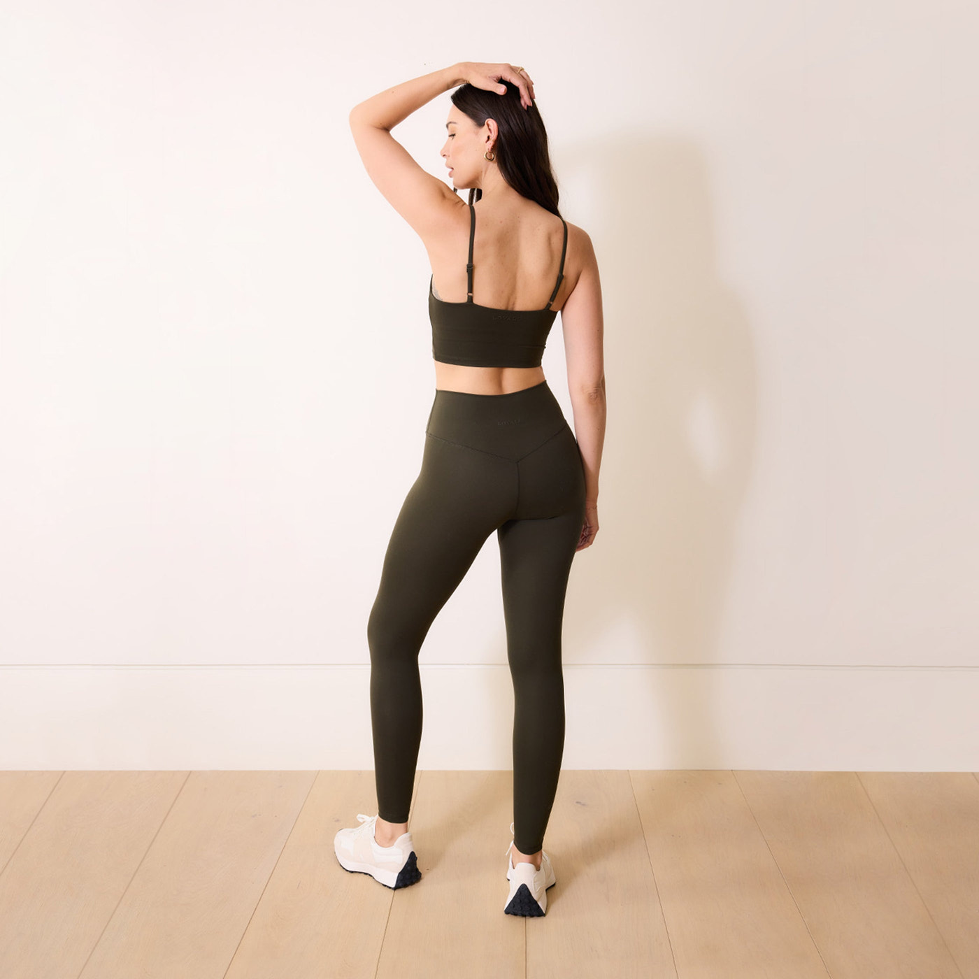 24/7 Revitalise 7/8 High-Waisted Leggings Kurve - Tief-Olive