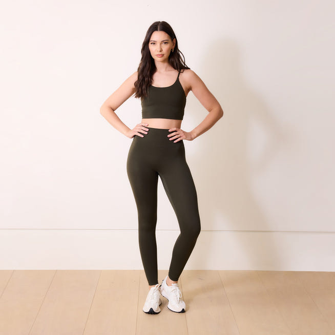24/7 Revitalise High Waisted Leggings - Tief-Olive