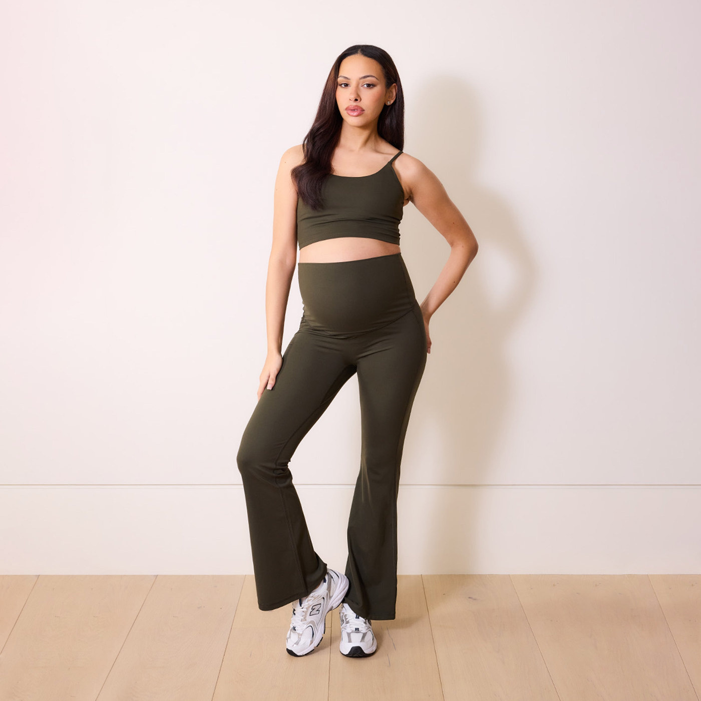 24/7 Revitalise Schlaghose Umstandsleggings - Tief-Olive