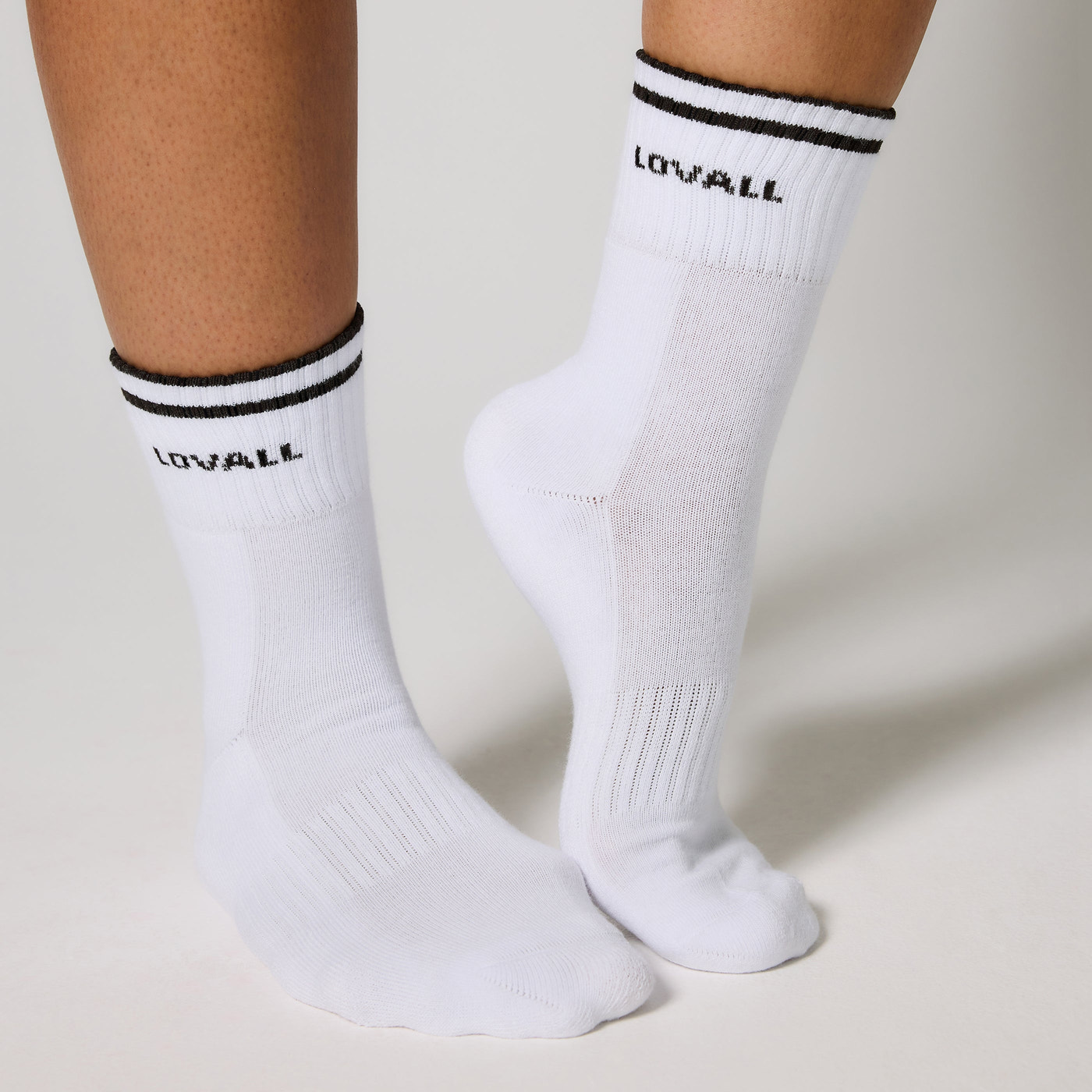 Gerippte Sport Socke - Schwarz