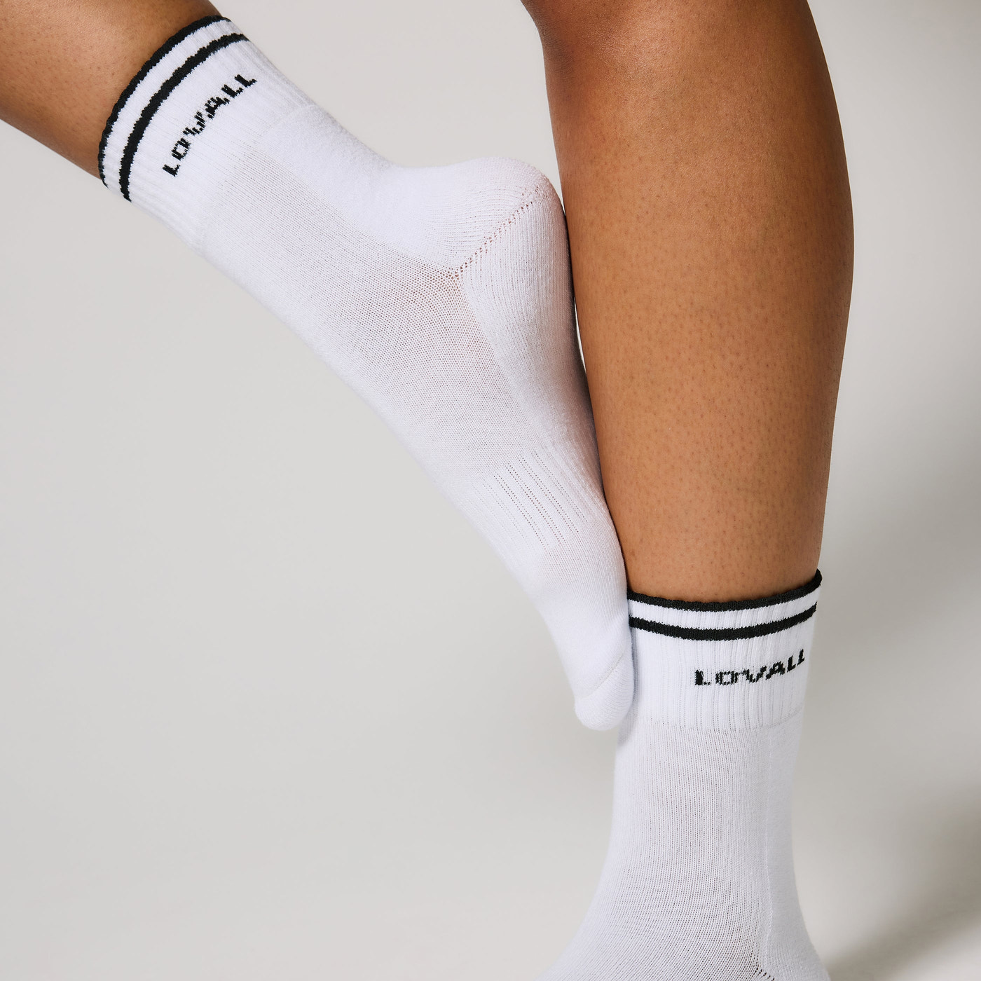 Gerippte Sport Socke - Schwarz