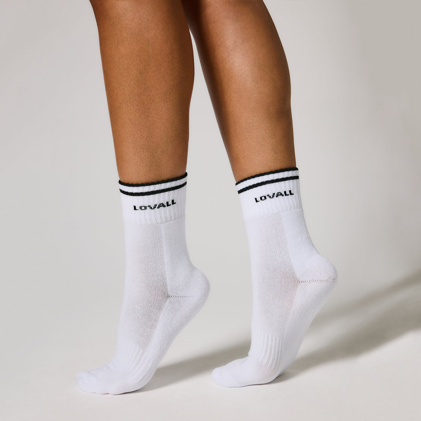 Gerippte Sport Socke - Schwarz