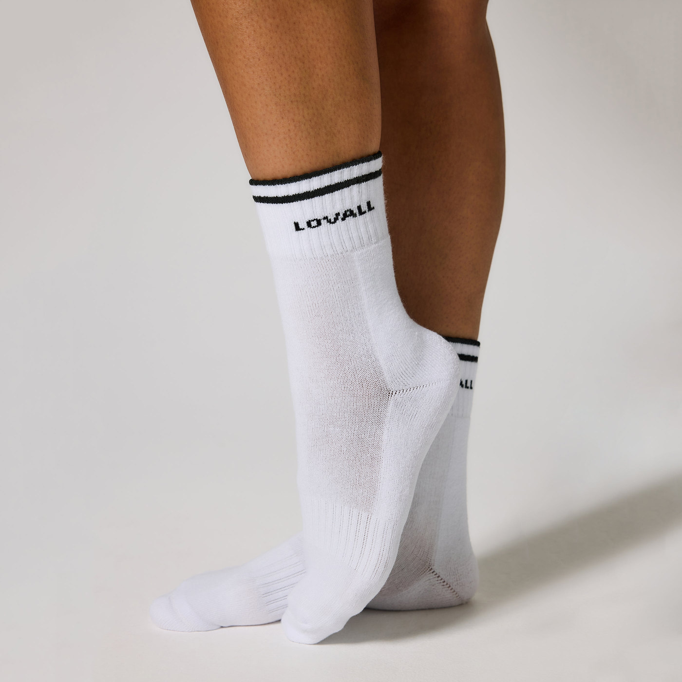 Gerippte Sport Socke - Schwarz