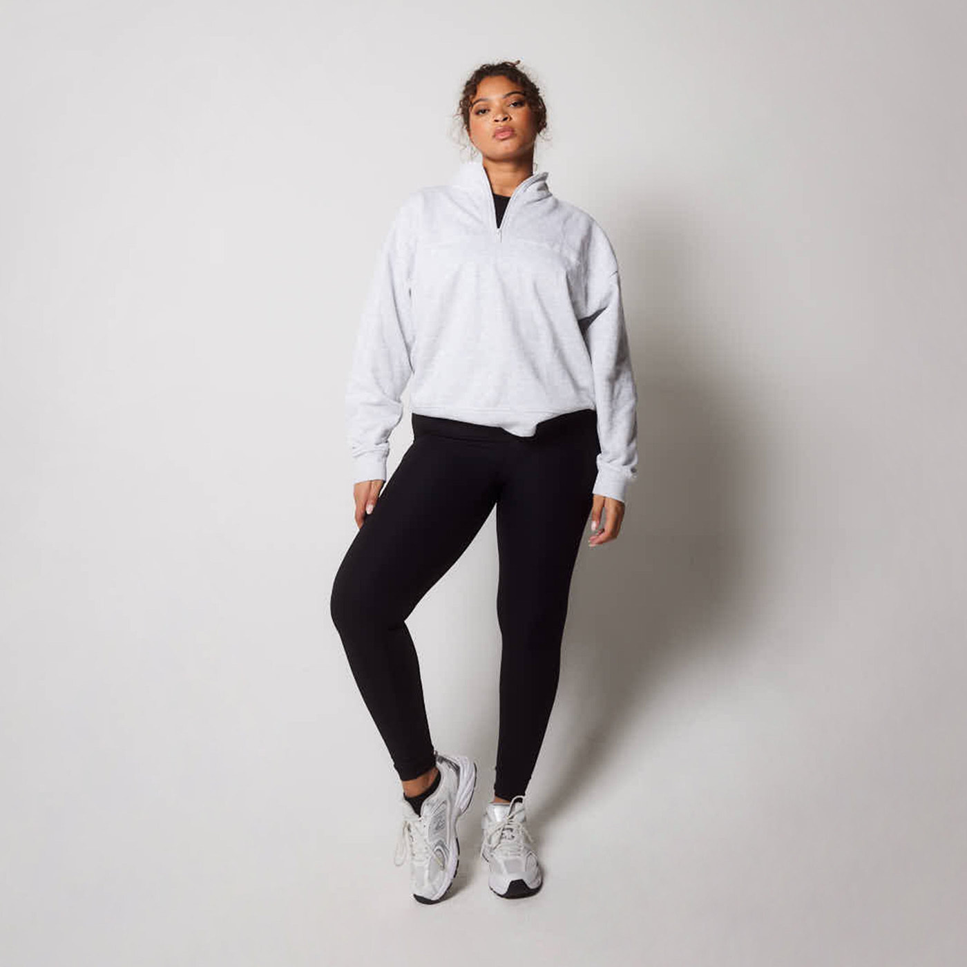 Gerippte Leggings Curvy - Black