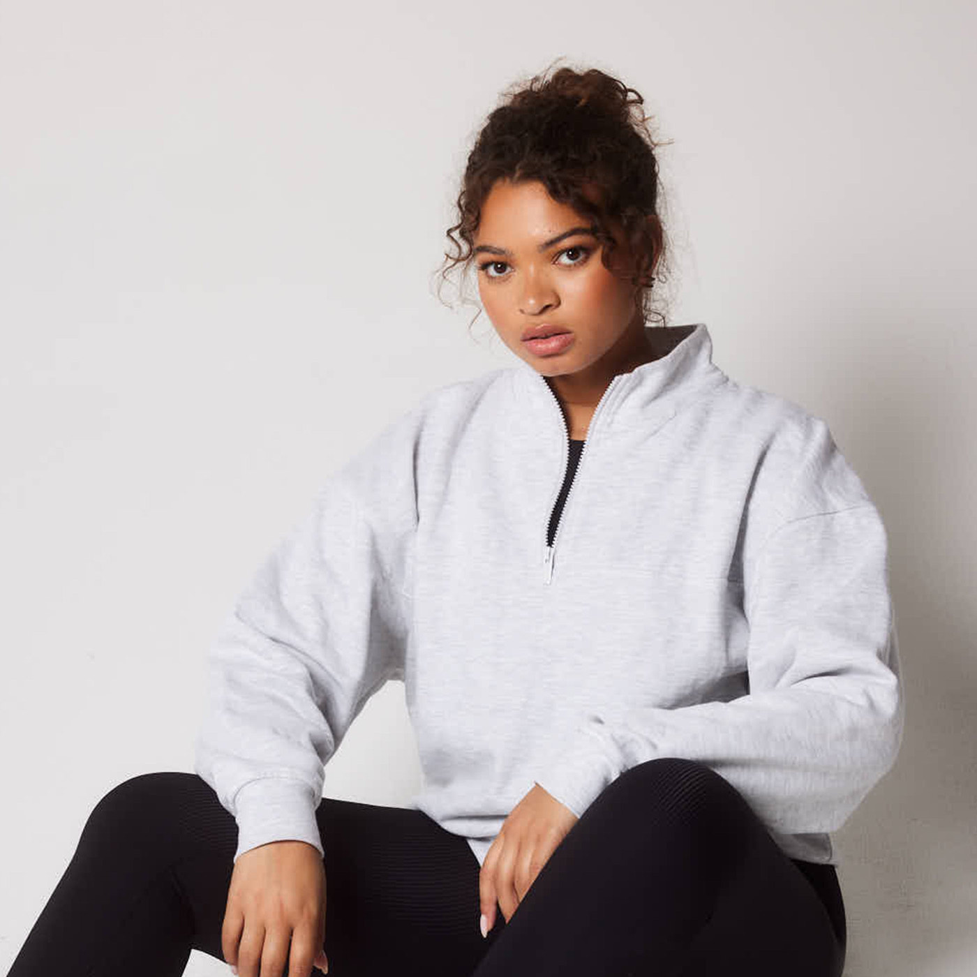 Gerippte Leggings Curvy - Black