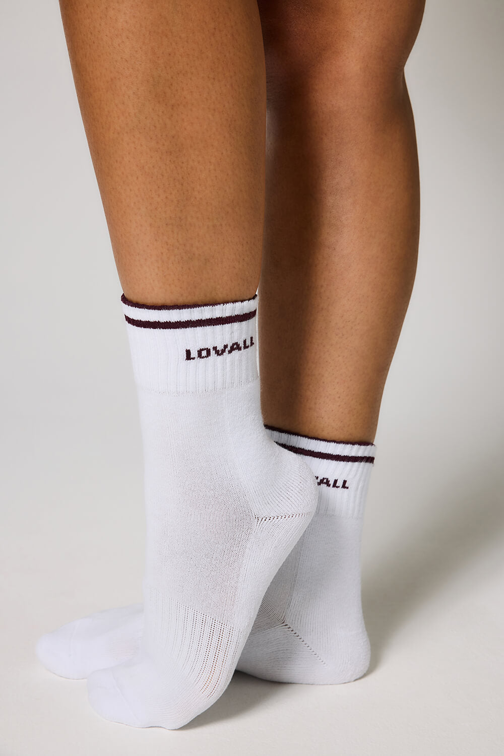 Gerippte Sport Socke - Bordeaux