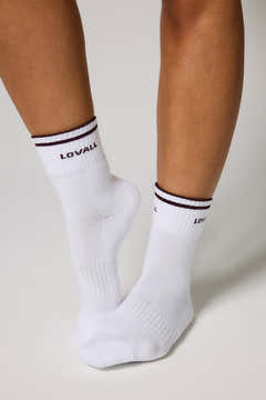 Gerippte Sportsocken - Burgunderrot
