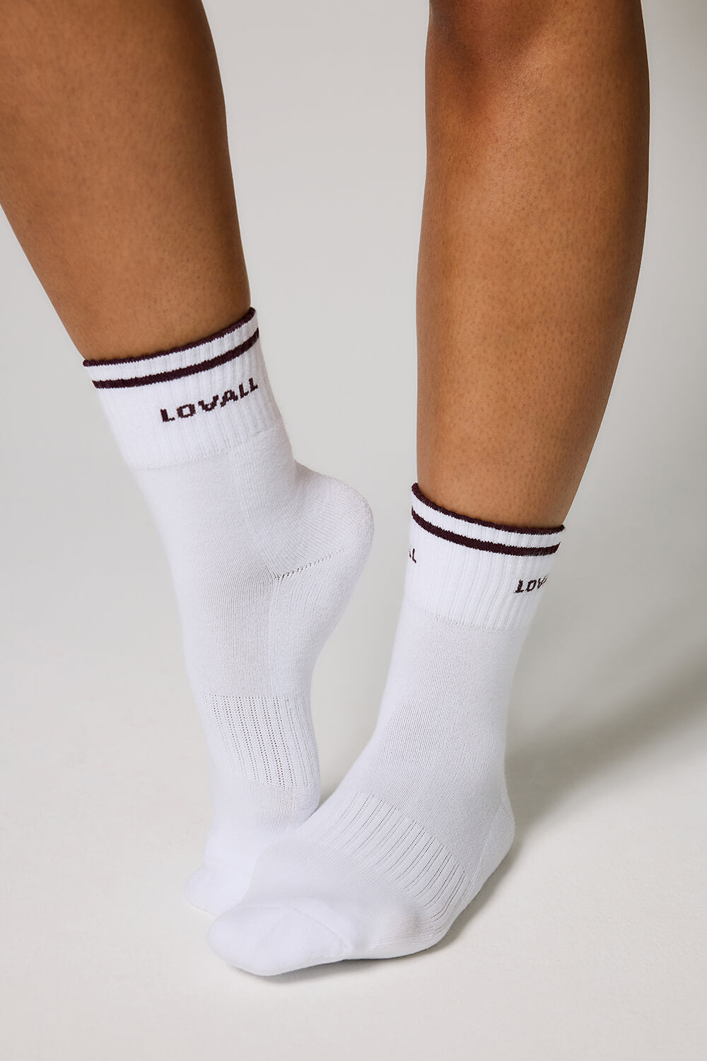 Gerippte Sport Socke - Bordeaux
