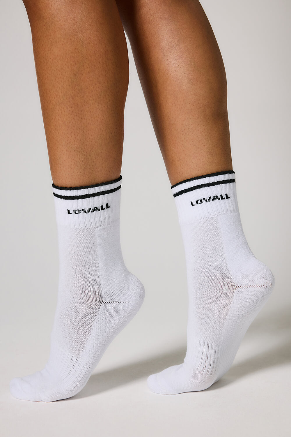 Gerippte Sport Socke - Schwarzkaffee