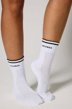 Gerippte Sportsocken – Black Coffee