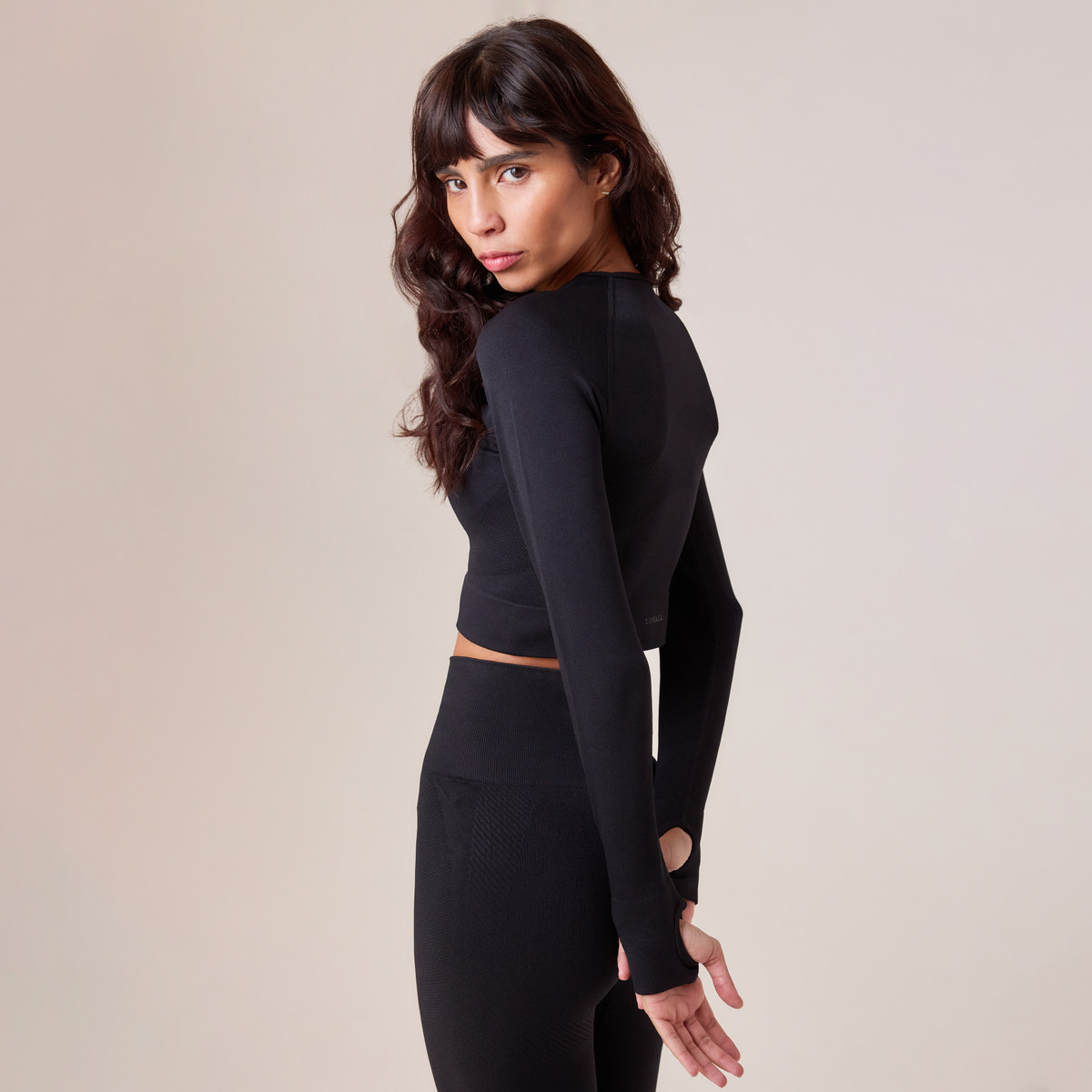 Sculpt Seamless Langarmshirt - Schwarz