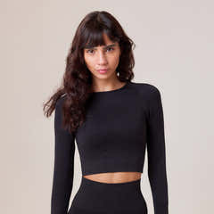 Sculpt Seamless Langarmshirt - Schwarz