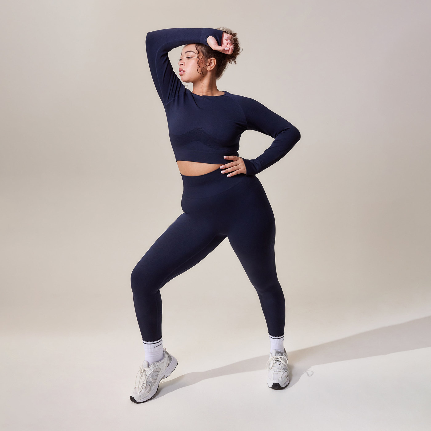Curve Sculpt Seamless Long Sleeve Top - Deep Navy