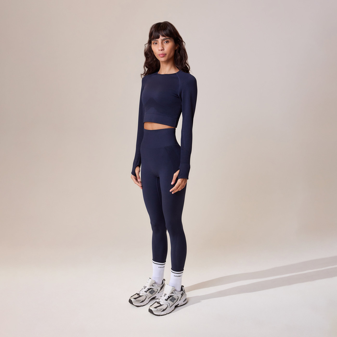 Sculpt Seamless Long Sleeve Top - Deep Navy