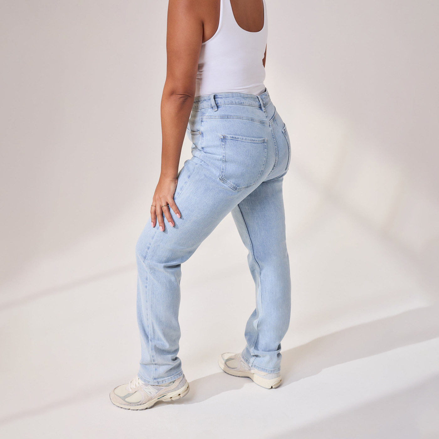 Straight-Fit Jeans Curvy - Light Bleach