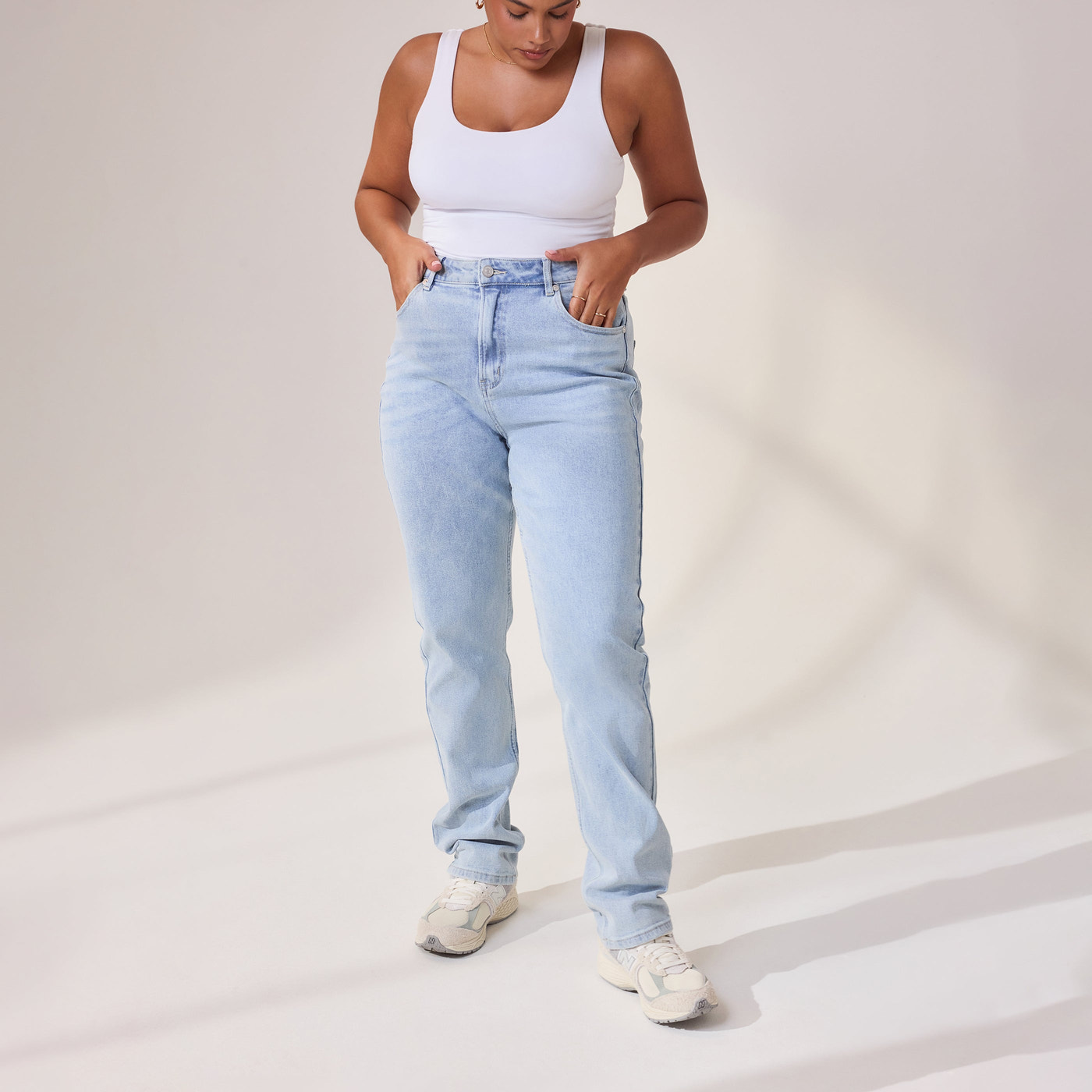 Straight-Fit Jeans Curvy - Light Bleach