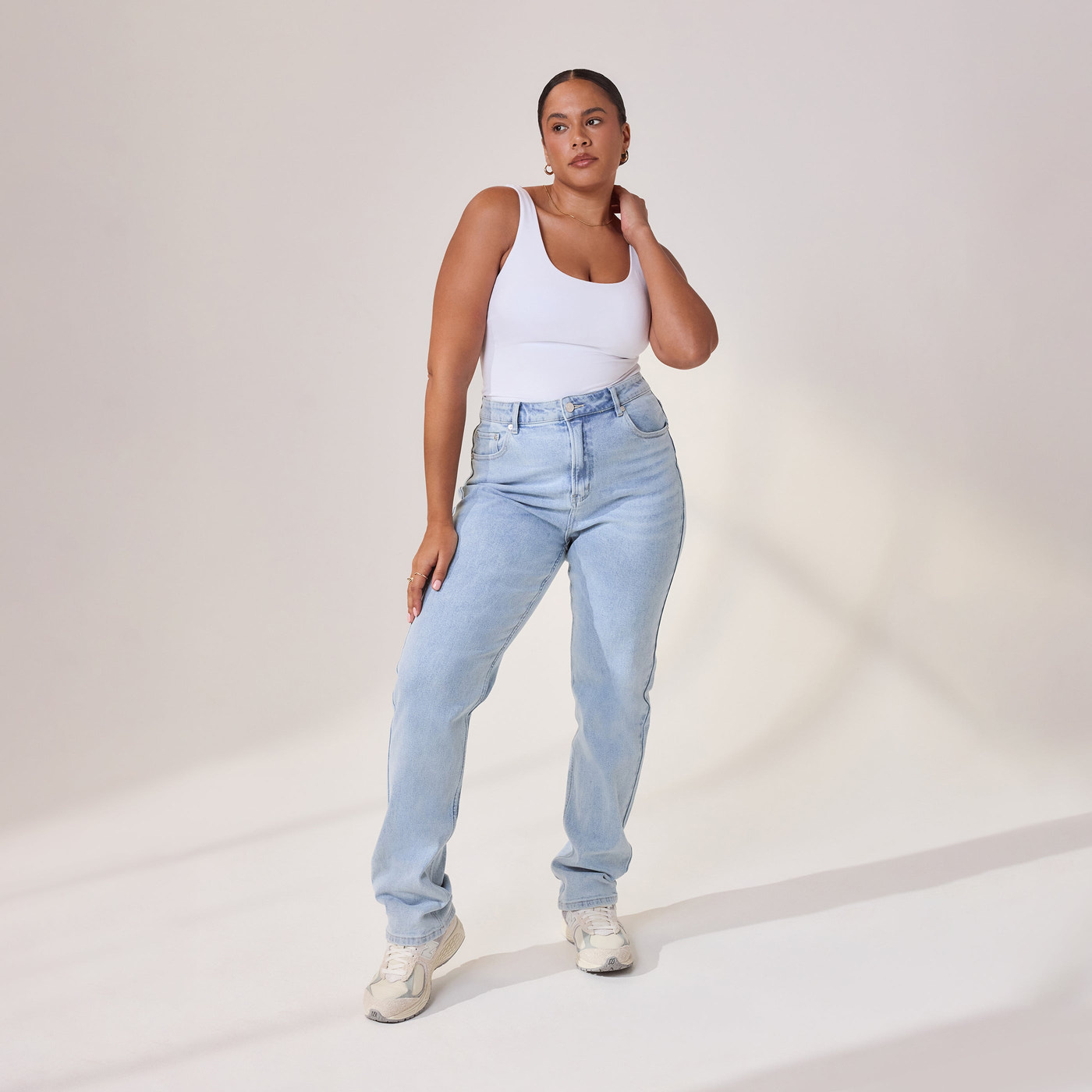 Straight-Fit Jeans Curvy - Light Bleach