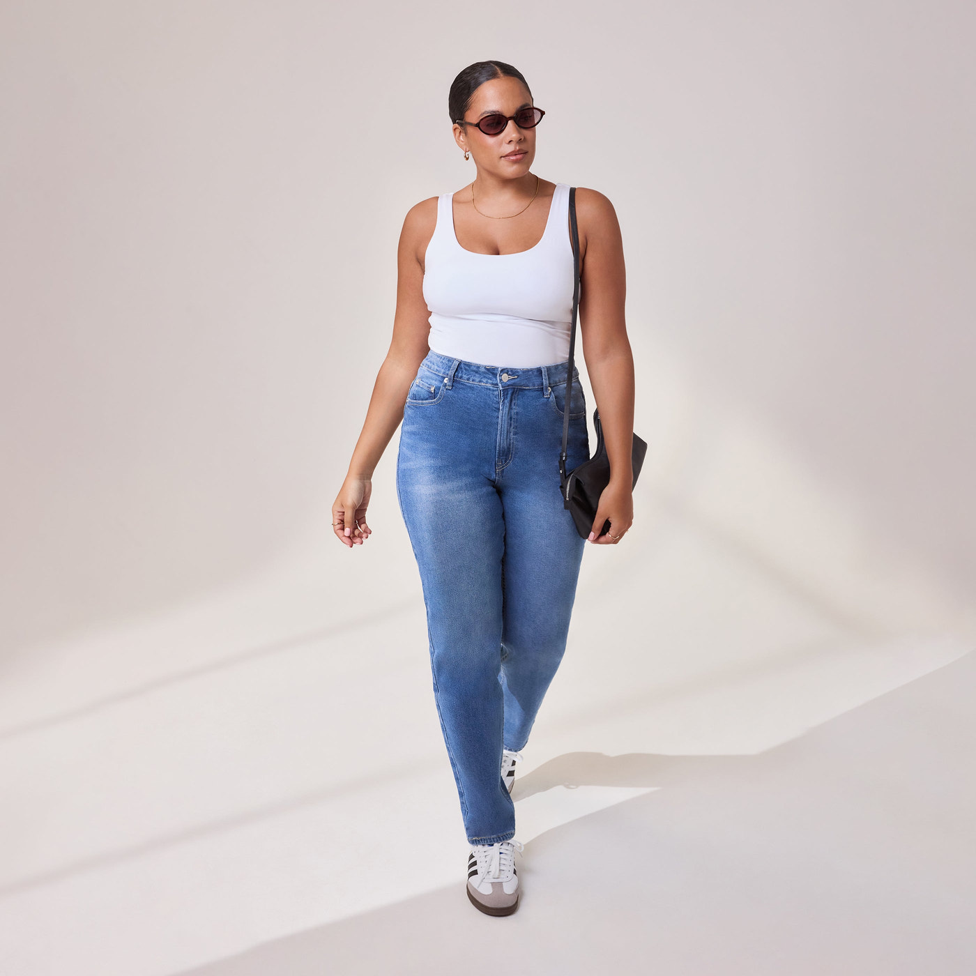 Straight-Fit Jeans - Mittelblau