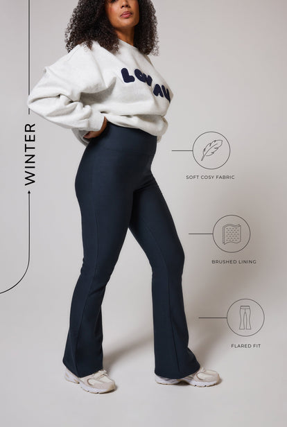 Schlaghose Leggings Winter Curvy - Vintage Navy