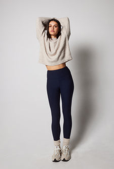 Everyday Winter High Waisted Leggings - Navy