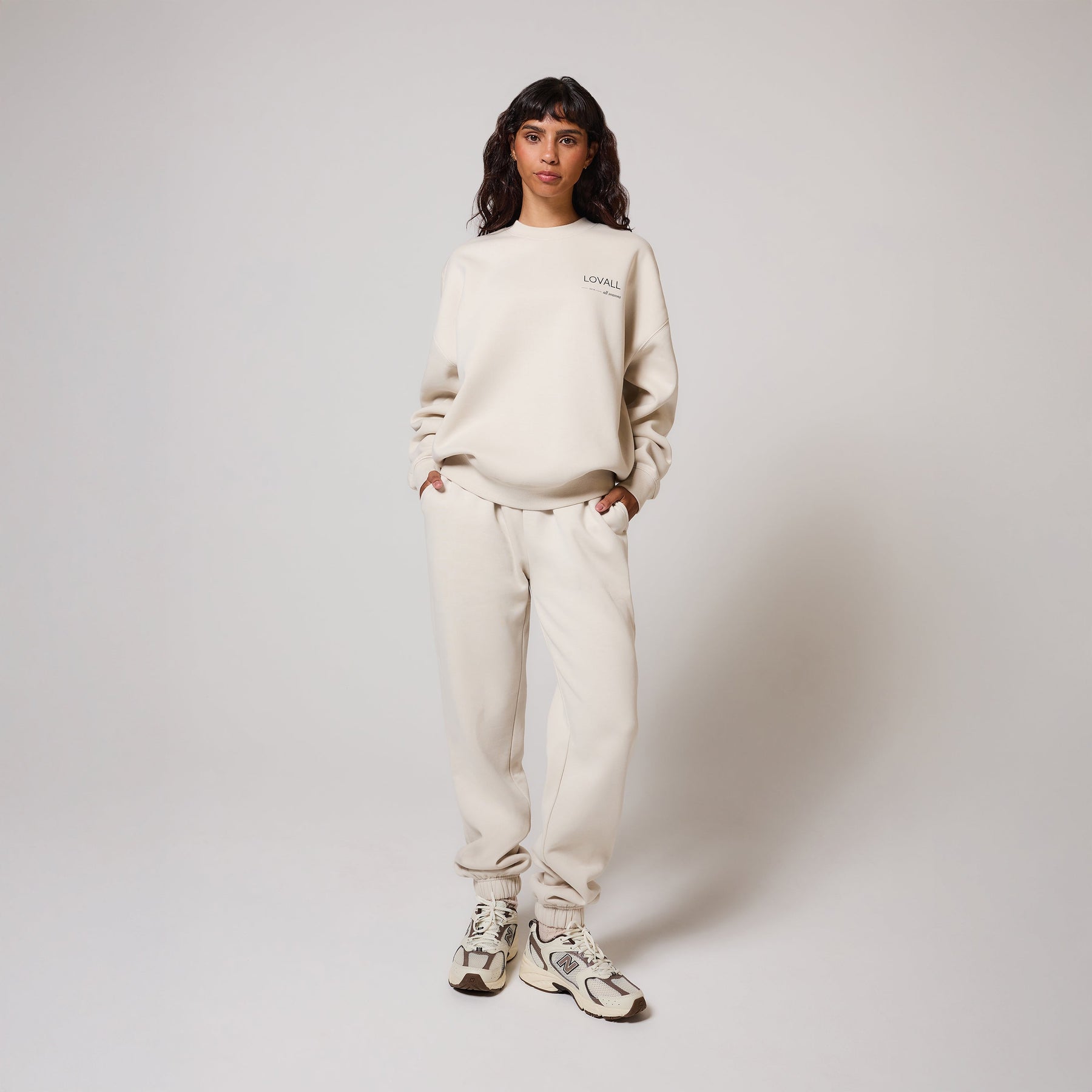 ALL SZN Bio-Jogger mit Bündchen - Ecru